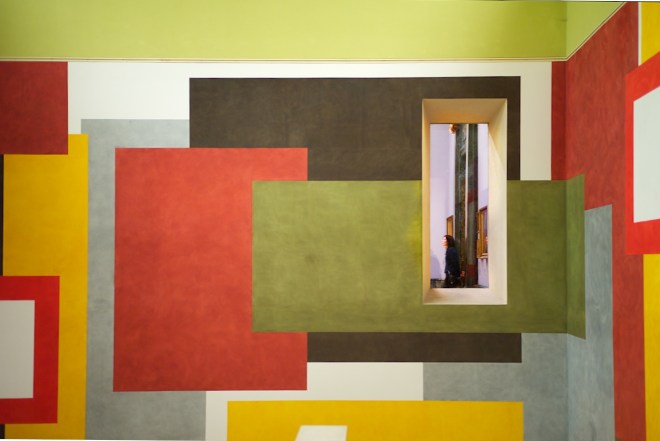 Staircase mural and window